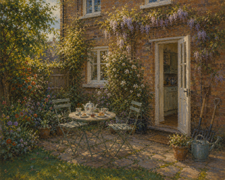 Back Garden, by Charles Hobbyart, Oil on Canvas